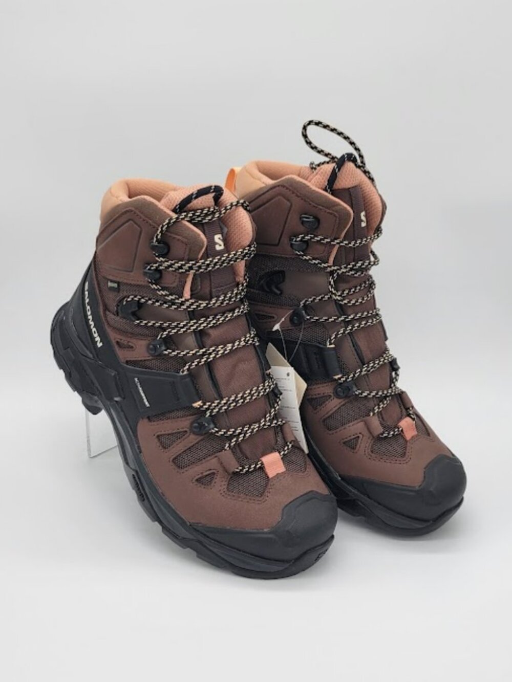 SALOMON Quest 4 GTX Women’s 9 Hiking Backpacking Boots Brown Black Gore-Tex NWT